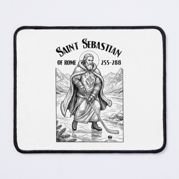 Item preview, Ice Hockey Player Funny Patron Saint Sebastian Sport designed and sold by GrandeDuc.