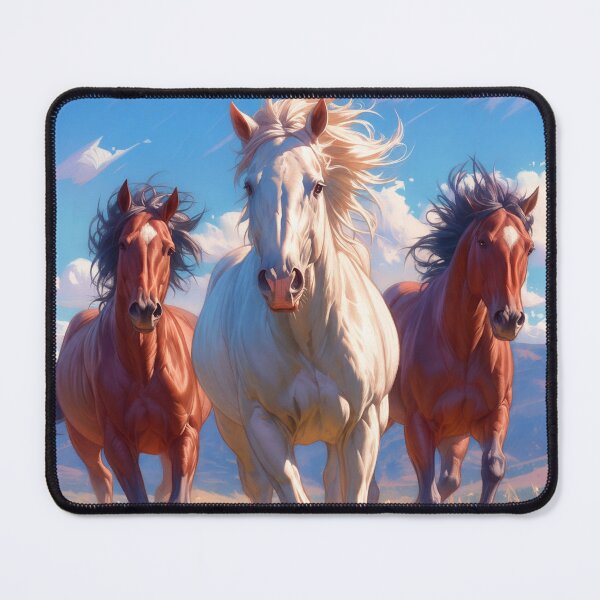Item preview, Running Wild Horses | Majestic White Stallion & Galloping Horses | Equestrian Art designed and sold by GarnerSupplyCo.