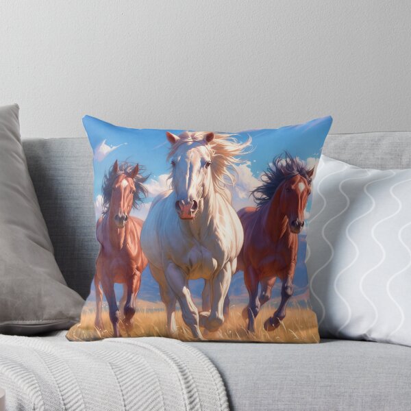Item preview, Running Wild Horses | Majestic White Stallion & Galloping Horses | Equestrian Art designed and sold by GarnerSupplyCo.
