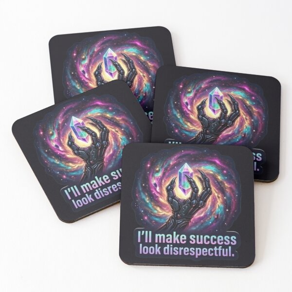 Item preview, I'll Make Success Look Disrespectful Cosmic Crystal Gauntlet Sticker designed and sold by Scro-Ciob-Shop.