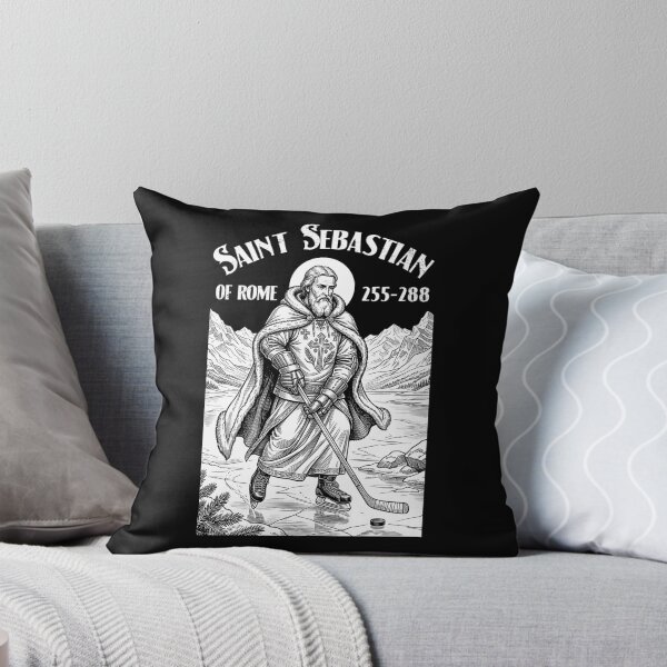 Item preview, Ice Hockey Player Funny Patron Saint Sebastian Sport designed and sold by GrandeDuc.