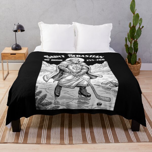 Item preview, Ice Hockey Player Funny Patron Saint Sebastian Sport designed and sold by GrandeDuc.
