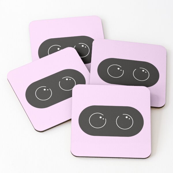 Item preview, black cat eyes boba chibi cute rounded whimsical twee design #1 designed and sold by Kyna Arts.