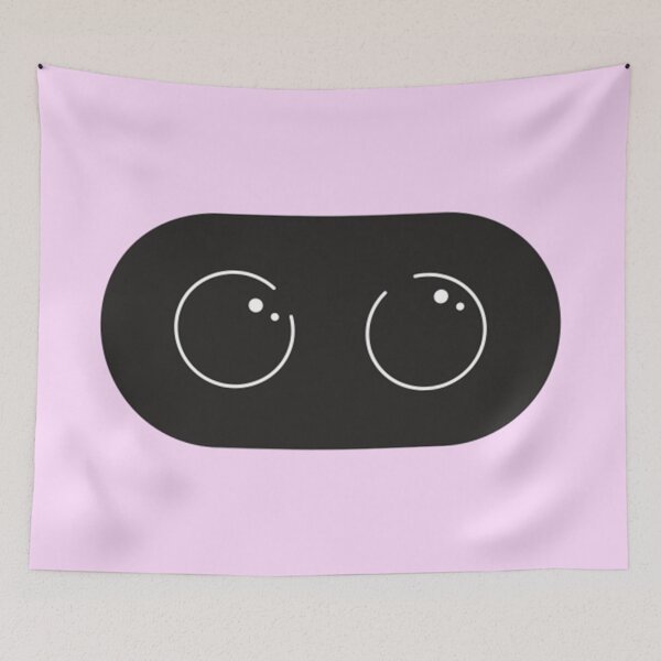 Item preview, black cat eyes boba chibi cute rounded whimsical twee design #1 designed and sold by Kyna Arts.
