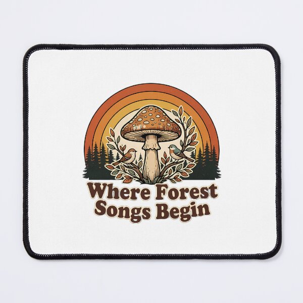 Item preview, Woodland Mushrooms And Songbirds Vintage Nature Illustration designed and sold by SHOP-Corner.