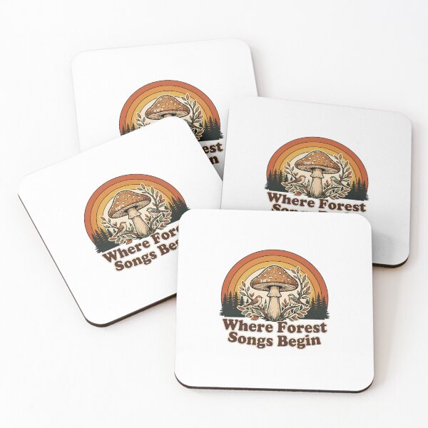 Item preview, Woodland Mushrooms And Songbirds Vintage Nature Illustration designed and sold by SHOP-Corner.