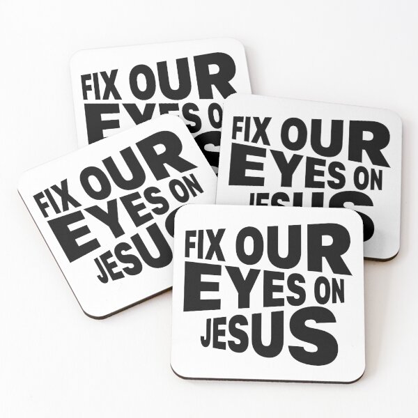 Item preview, Fix Our Eyes On Jesus – Christian Faith Typography T-Shirt Design designed and sold by CrossCrafted.