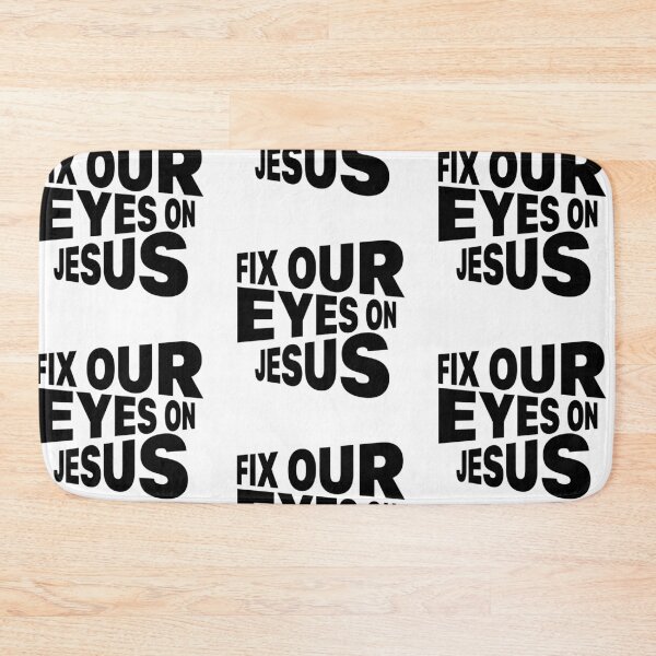 Item preview, Fix Our Eyes On Jesus – Christian Faith Typography T-Shirt Design designed and sold by CrossCrafted.