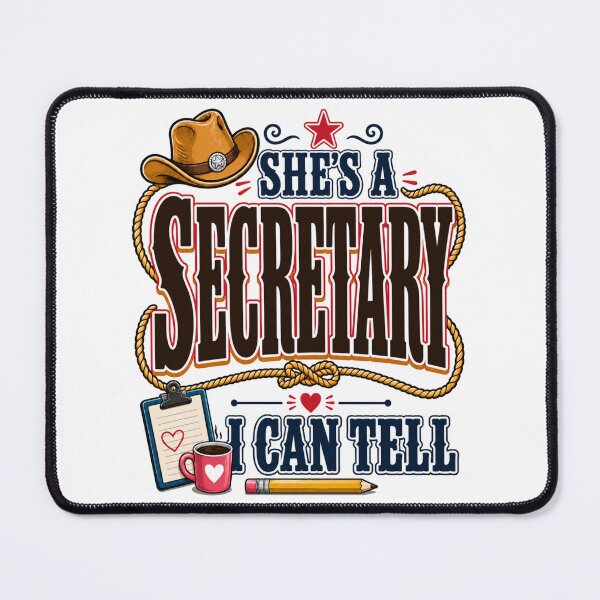 Item preview, She's A Secretary I Can Tell Funny Western Office Cowgirl designed and sold by WeirdlyMild.