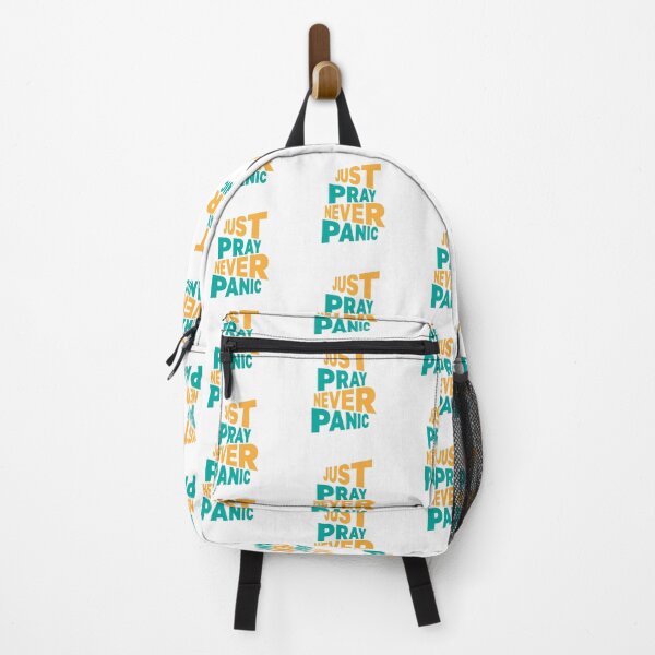 Item preview, Just Pray Never Panic – Christian Faith Typography T-Shirt Design designed and sold by CrossCrafted.