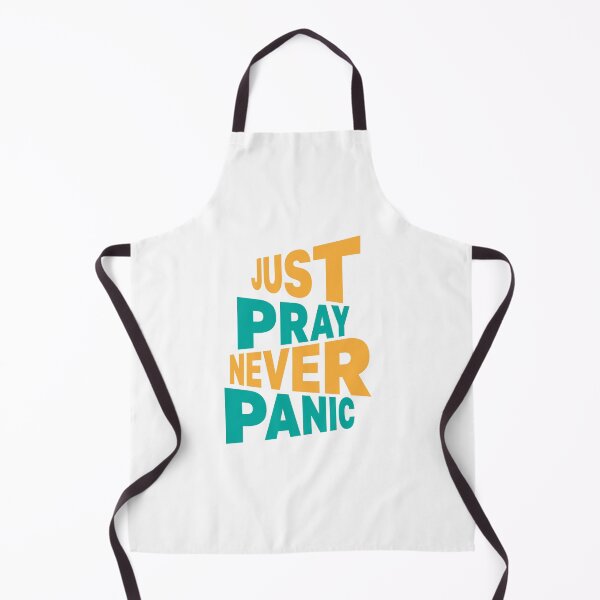 Item preview, Just Pray Never Panic – Christian Faith Typography T-Shirt Design designed and sold by CrossCrafted.