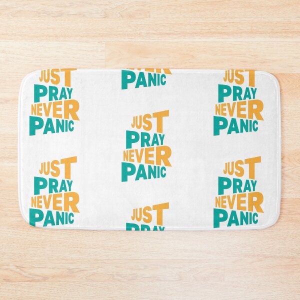 Item preview, Just Pray Never Panic – Christian Faith Typography T-Shirt Design designed and sold by CrossCrafted.