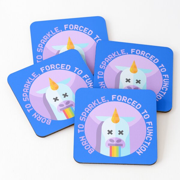 Item preview, Born to Sparkle Forced to Function Funny Sarcastic Unicorn designed and sold by Randomnessy.