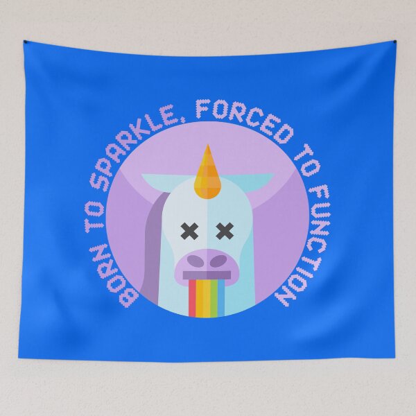 Item preview, Born to Sparkle Forced to Function Funny Sarcastic Unicorn designed and sold by Randomnessy.