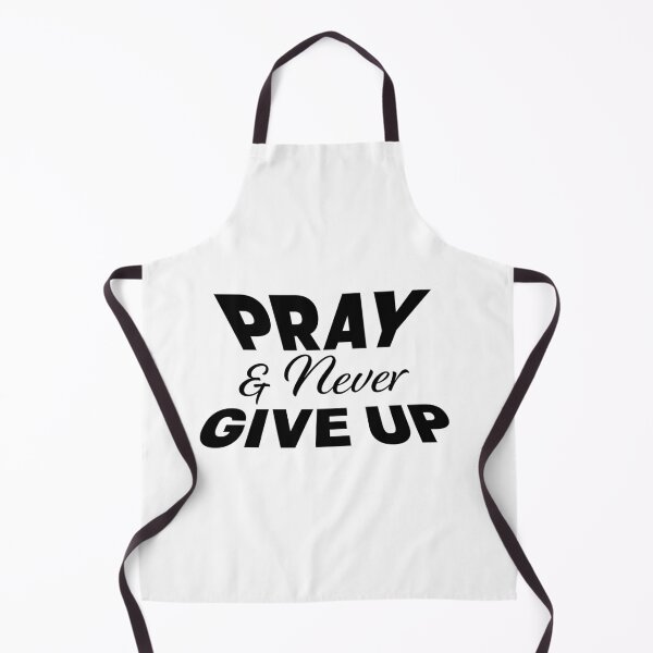 Item preview, Pray And Never Give Up – Christian Faith Typography T-Shirt Design designed and sold by CrossCrafted.