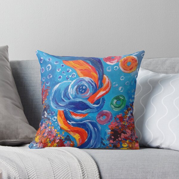 Item preview, Abstract Ocean Waves and Colorful Coral Garden Painting. designed and sold by fbtrisha.