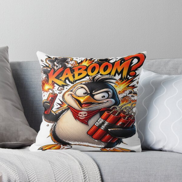 Item preview, Kaboom Penguin Cartoon Streetwear designed and sold by VYBORA Studio.