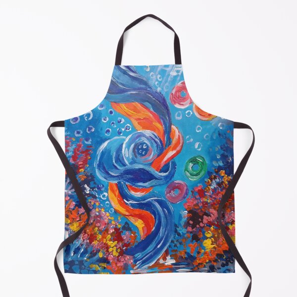 Item preview, Abstract Ocean Waves and Colorful Coral Garden Painting. designed and sold by fbtrisha.