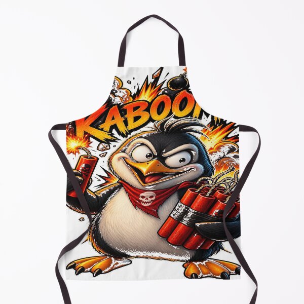 Item preview, Kaboom Penguin Cartoon Streetwear designed and sold by VYBORA Studio.