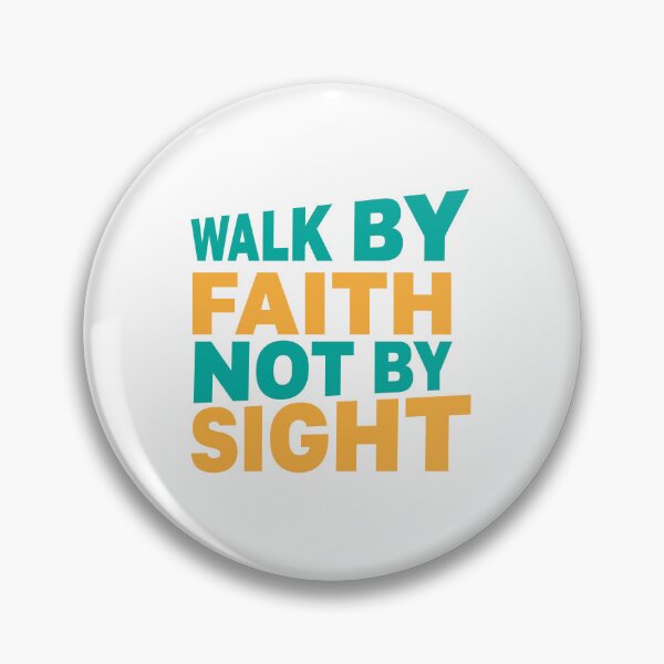Item preview, Walk By Faith Not By Sight – Christian Faith Typography T-Shirt Design designed and sold by CrossCrafted.