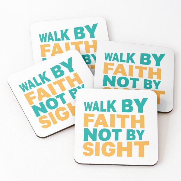 Item preview, Walk By Faith Not By Sight – Christian Faith Typography T-Shirt Design designed and sold by CrossCrafted.