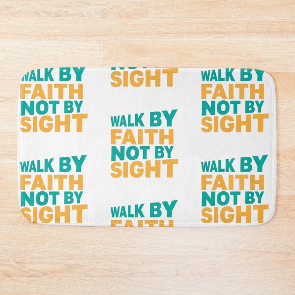 Item preview, Walk By Faith Not By Sight – Christian Faith Typography T-Shirt Design designed and sold by CrossCrafted.