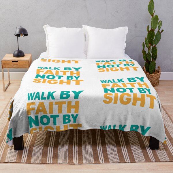 Item preview, Walk By Faith Not By Sight – Christian Faith Typography T-Shirt Design designed and sold by CrossCrafted.
