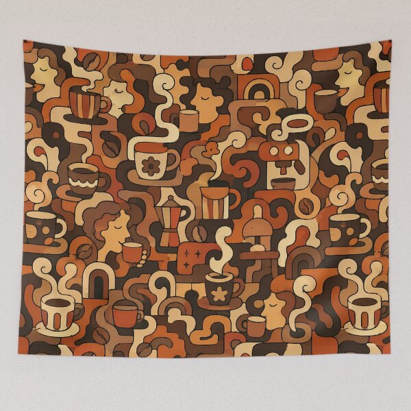 Item preview, Cozy Coffee Shop Puzzle (Cafe x Doodle) designed and sold by Thai Vibe Studio.