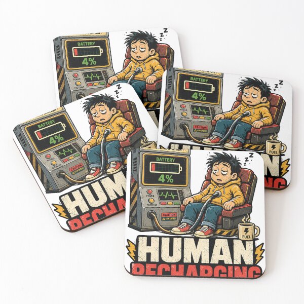 Item preview, Human Recharging – Funny 4% Battery Low Energy designed and sold by NarpLTD.