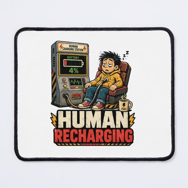 Item preview, Human Recharging – Funny 4% Battery Low Energy designed and sold by NarpLTD.
