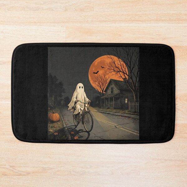 Item preview, funny Vintage Spooky Ghost Bike Ride Halloween gift designed and sold by Amzkao.