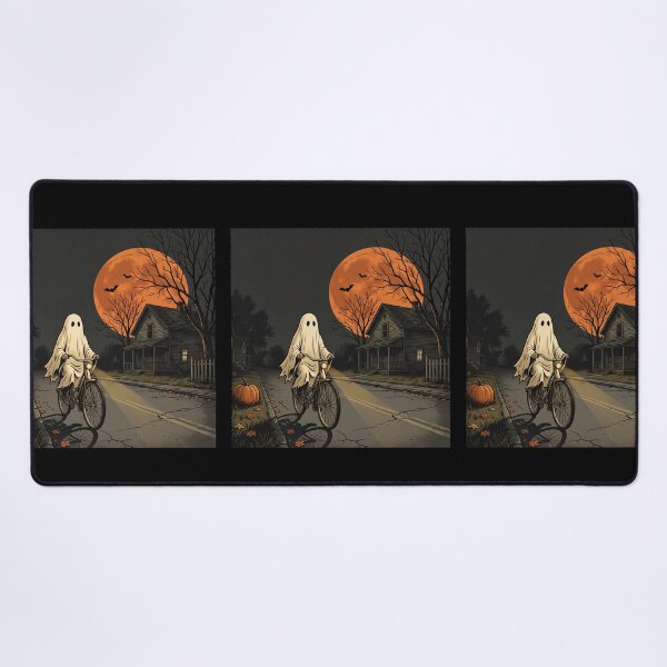 Item preview, funny Vintage Spooky Ghost Bike Ride Halloween gift designed and sold by Amzkao.