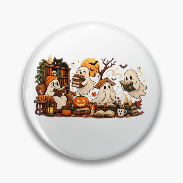 Item preview, Cute Ghost Reading Club Halloween Book Lover Spooky Books designed and sold by mraihan.