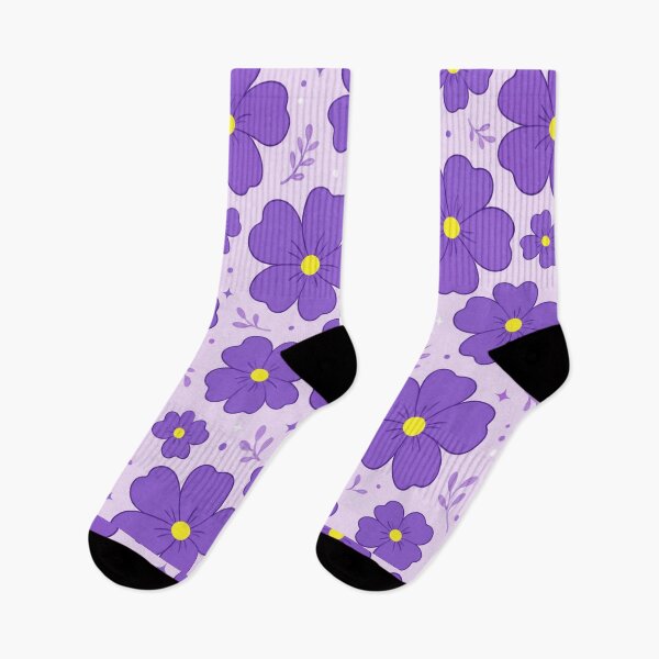 Item preview, Purple Flower Pattern | Cute Violet Floral Aesthetic designed and sold by itxelaraStudio.