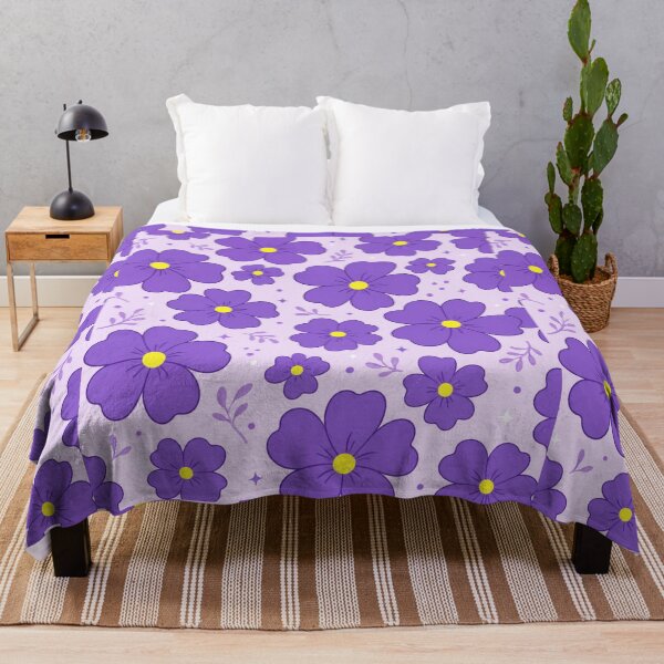 Item preview, Purple Flower Pattern | Cute Violet Floral Aesthetic designed and sold by itxelaraStudio.