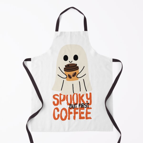 Item preview, Spooky But First Coffee Cute Halloween Ghost designed and sold by Panna Limon Store.