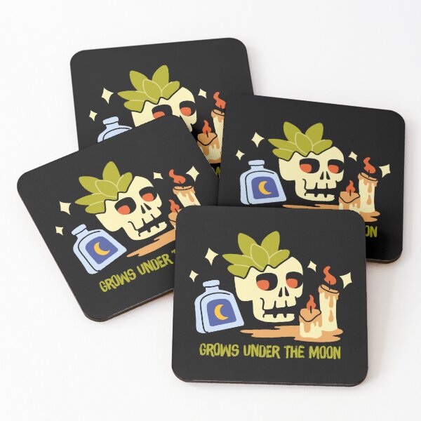 Item preview, Spooky Skull Plant Grows Under The Moon designed and sold by Panna Limon Store.