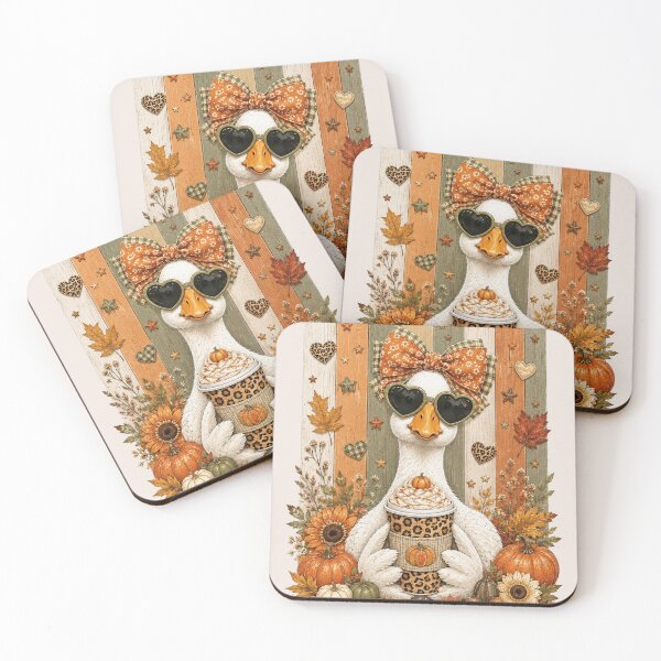 Item preview, Cute Fall Goose, Autumn Goose Coffee, Pumpkin Goose, Coquette Fall, Cozy Thanksgiving Gift designed and sold by Quiajia.