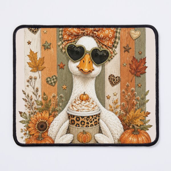 Item preview, Cute Fall Goose, Autumn Goose Coffee, Pumpkin Goose, Coquette Fall, Cozy Thanksgiving Gift designed and sold by Quiajia.