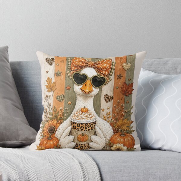 Item preview, Cute Fall Goose, Autumn Goose Coffee, Pumpkin Goose, Coquette Fall, Cozy Thanksgiving Gift designed and sold by Quiajia.