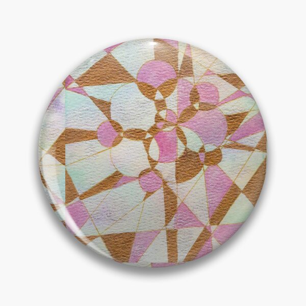 Item preview, Where Shapes Become Each Other, Pink and Gold Geometric Abstract designed and sold by ArithraStudio.