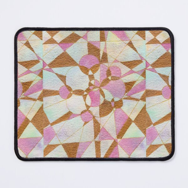 Item preview, Where Shapes Become Each Other, Pink and Gold Geometric Abstract designed and sold by ArithraStudio.
