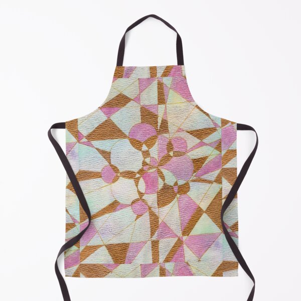 Item preview, Where Shapes Become Each Other, Pink and Gold Geometric Abstract designed and sold by ArithraStudio.