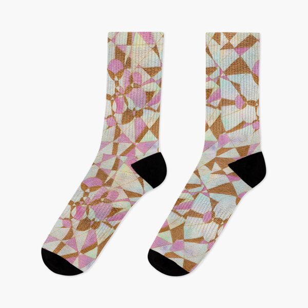 Item preview, Where Shapes Become Each Other, Pink and Gold Geometric Abstract designed and sold by ArithraStudio.