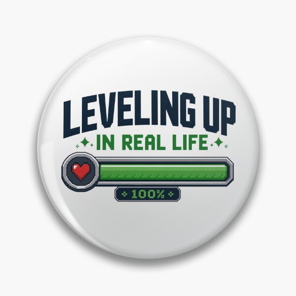 Item preview, Leveling Up in Real Life – RPG Health Bar – 100% Full Heart Icon – Gamified Self-Improvement Design designed and sold by bobscraze.