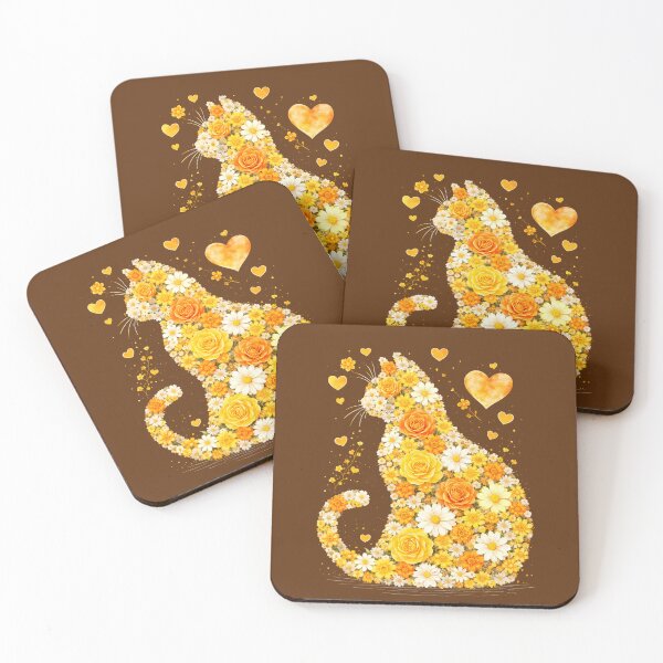 Item preview, Blooming Cat With Yellow Flowers designed and sold by TeeVelora.