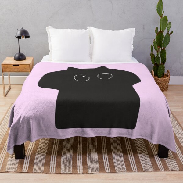 Item preview, black cat as a mushroom boba chibi cute rounded whimsical twee design #3 designed and sold by Kyna Arts.