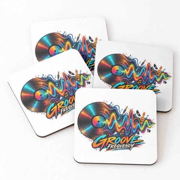 Item preview, Groove Frequency – Neon Vinyl Soundwave designed and sold by Golden Era Studio.