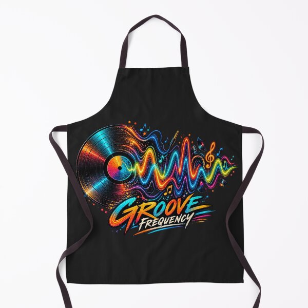 Item preview, Groove Frequency – Neon Vinyl Soundwave designed and sold by Golden Era Studio.