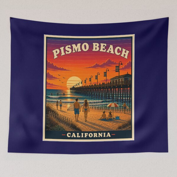 Item preview, Pismo Beach California Vintage Travel Sunset designed and sold by Swanny's Custom T-shirt and Gift Designs.